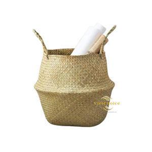 Budget-friendly VIETCHOICE Latest Eco-Friendly Classic Straw Seagrass Woven Storage <b>Baskets</b> Multipurpose Vietnam - Product Image 5