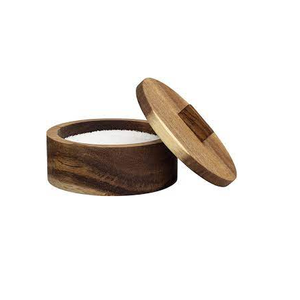 Cuenco de sal y cuchara de madera personalizado, nuevo diseño, decoración artística, cuenco pequeño, vajilla, Mini cuchara y artesanía natural - Product Image 1