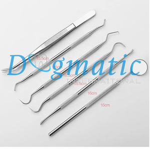 ชุดเครื่องมือทันตกรรมแบบใช้มือทำจากสแตนเลสคุณภาพสูง ทนทาน ใช้ซ้ำได้ ได้รับการรับรองมาตรฐาน CE ประกอบด้วยเข็มและกระจกตรวจช่องปาก สำหรับการผ่าตัด - Product Image 2