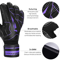 Gants de gardien de but professionnels en gros, couleur personnalisée, légers, respirants, en latex et cuir PU, protection UV, football