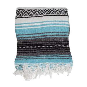 Manta de muselina de algodón orgánico personalizada, auténtica mezcla de acrílico y tejida a mano, manta Falsa mexicana a la venta - Product Image 1