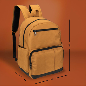 Mochila con logotipo clásico, mochila informal resistente al agua con funda acolchada para portátil (PATO marrón) - Product Image 3