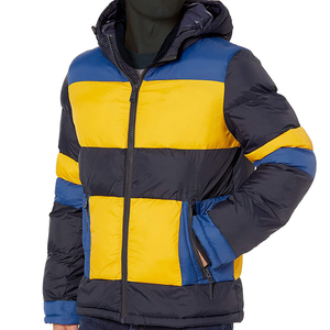 Vestes matelassées pour hommes Fabricant OEM Vêtements de rue à blocs de couleurs Manteau matelassé à la mode Vêtements d'extérieur d'hiver Veste matelassée pour hommes - Product Image 3