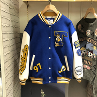 Patchs chenille personnalisés brodés élégants manches en cuir véritable LettermanPatchwork Varsity Crop veste pour hommes