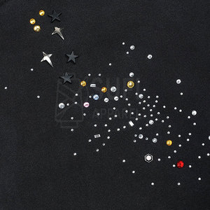 เสื้อฮู้ดลายคริสตัลประดับเพชรเทียมสำหรับผู้ชาย ผ้าฝ้าย 100% สวมใส่สบาย - Product Image 3