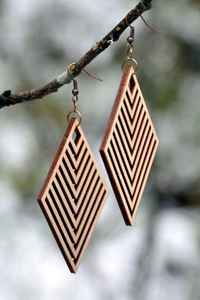 High Quality Vintage Bohemian Exaggerated <b>Wooden</b> Beads Earrings <b>Heart</b> Drop Shaped <b>for</b> Women India Low Price Natural <b>Crafts</b> - Product Image 2