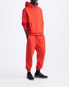 Chándal Deportivo para Hombre, Color Rojo, 100% Algodón, Talla Grande, Transpirable, Corte Regular, con Capucha, Estilo Informal, para Invierno, OEM - Product Image 4