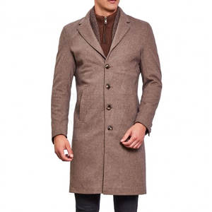 Abrigo largo cálido para hombre con cobertura completa y cierre de botón Abrigo largo de moda para hombre en nuevo stock - Product Image 1
