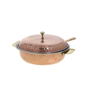 Pot de service en cuivre écologique avec nouveau design plat de service à domicile plat de riz exporté d'Inde - Product Image 4