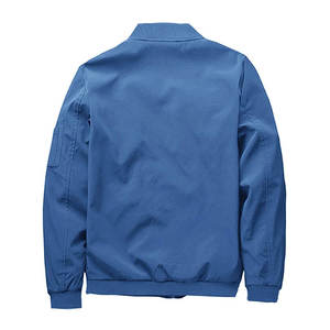 Veste de bombardier décontractée en coton et polyester pour homme, impression personnalisée, bouton recouvert, tricoté, pour l'extérieur, printemps, automne - Product Image 2