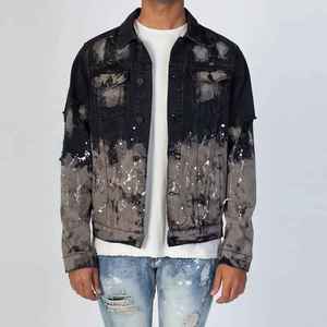 Veste en jean d'hiver pour homme, style vintage, coupe-vent, écologique, personnalisable OEM, veste en coton de haute qualité - Product Image 1