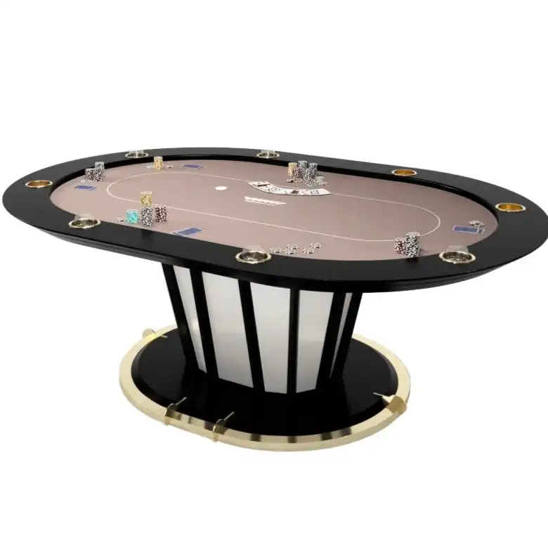 طاولة لعبة قمار عصرية فاخرة مخصصة طاولة البوكر الحديثة المخصصة طاولة البوكر الأكثر مبيعًا بأفضل جودة