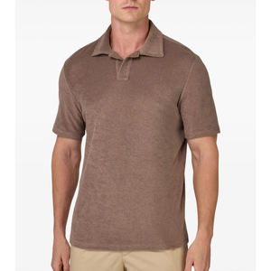 Camisa Casual de Verano para Hombre, Nueva, Bordada, con Botones, Estilo Golf, Manga Corta, Tejido de Punto, Transpirable, 100% Algodón, Diseño Liso - Product Image 2