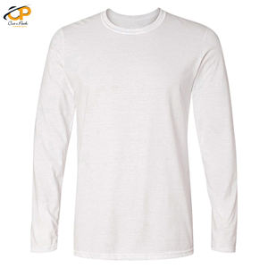 เสื้อยืดแขนยาวสำหรับผู้ชาย,เสื้อยืดคลาสสิคแบบเรียบง่ายทรงสลิมฟิตสีพื้น - Product Image 2