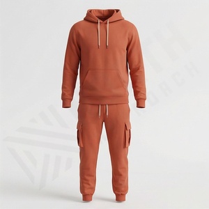Survêtement d'hiver pour homme de qualité supérieure, sweat à capuche personnalisé, tissu 100% coton respirant, logo personnalisé, léger, taille élastique, pour la course à pied - Product Image 1