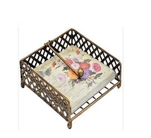 Soporte de pañuelos de Metal ligero de lujo creativo decorativo para sala de estar soporte de pañuelos de Metal de Color dorado elegante - Product Image 2