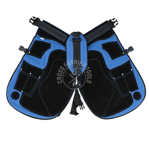 Heavy-Duty Suede Leather Farrier Apron Chaps with Padded Thighs leg Straps Knife Pockets & <b>Magnetic</b> Nail for Hoof Trimming - Product Image 2