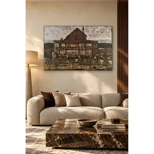 Impression sur toile de la maison Fida Schiele avec toit en tuiles - Product Image 4