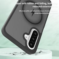 Nouvelle coque de téléphone portable en TPU + acrylique, prix d'usine en gros, luxueuse, magnétique, antichoc, effet peau, colorée, translucide, givrée