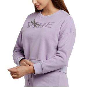 Sudadera de Invierno de Alta Calidad para Mujer, 100% Algodón, Diseño Casual Personalizado, Cuello Redondo Forrado, Logotipo Frontal, Tejido de Felpa - Product Image 6