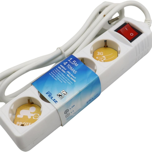 Regulador/Extensor de 4 Tomas con Interruptor 16A/250V 3680W Longitud 1.5/3/5m Blanco Don Feliz Hecho en China - Product Image 2