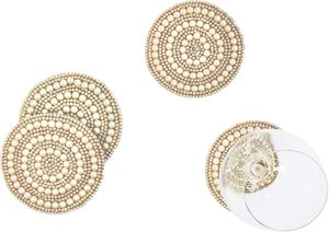 Best Theme Design Glass <b>Beads</b> Table <b>Coaster</b> Best for Parties and Other Functions Tableware Decorative Beast Design <b>Coaster</b> - Product Image 5