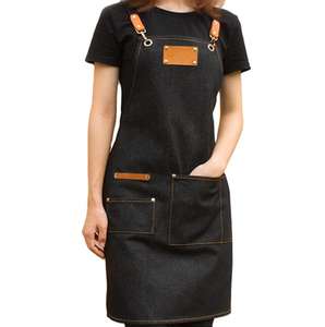 <b>Denim</b> Cotton Straps Barber <b>Apron</b>\High Quality Custom Logo and Sizes Hair Cutting Baber <b>Aprons</b> - Product Image 2