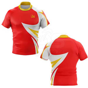 Meilleure vente maillot de rugby confortable de haute qualité fait maillot de rugby Offre Spéciale à manches courtes - Product Image 1
