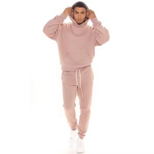 Conjunto de pantalones cortos con capucha para hombre de color sólido de poliéster/algodón informal de invierno personalizado al por mayor conjunto de pantalones cortos de dos piezas - Product Image 6