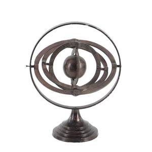 อาร์มารีเข็มทิศอลูมิเนียมลูกโลกสีเทาเลนอลูมิเนียมตกแต่งอุตสาหกรรมลูกโลกตกแต่งชิ้นนี้มีอาร์มารี่ - Product Image 2