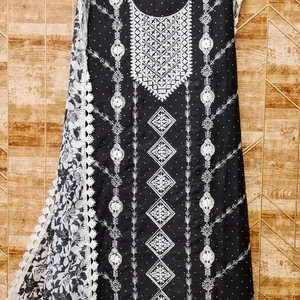 Nuevo Traje de Salwar Kameez de Seda Senton para Mujer, Material de Vestido de Algodón al por Mayor con Estampado Digital - Product Image 3