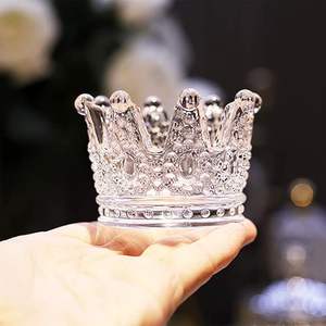 Portavelas de lujo Vidrio transparente Metal Venta caliente para bodas Fiestas Decoración del hogar Logotipo personalizable Centros de mesa para eventos - Product Image 3