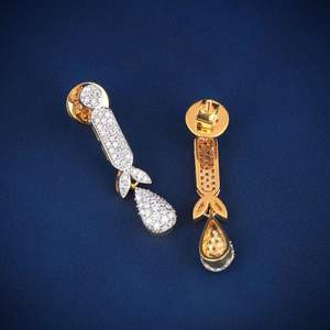 ต่างหูเพชรห้อยขนาดใหญ่สำหรับผู้หญิงเครื่องประดับฮิปฮอป - Product Image 1