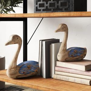 Cute Ducks Sculpture Set Metal Crafts Decorative Antique Duck Figurine Garden Home Decor Sculpture Event Holiday Decor Supplies - Product Image 2