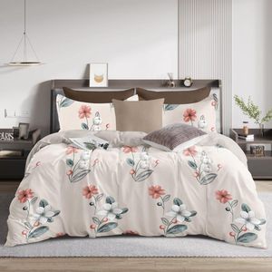 ชุดเครื่องนอนไมโครไฟเบอร์ทอลายเรขาคณิตทันสมัย ขนาดควีนไซส์ 3 ชิ้น ผ้าโพลีเอสเตอร์นุ่มพิเศษ พร้อมปลอกหมอน 2 ใบ รับผลิตตามสั่ง ขายส่ง - Product Image 1