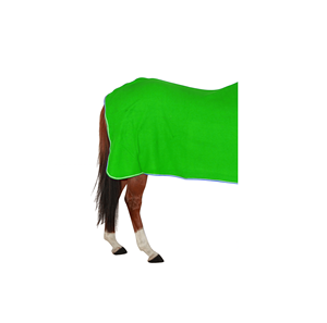 Tapis de cheval en molleton de polyester/coton vert de haute qualité Logo personnalisé Marque Conception solide Polaire de printemps en polycoton - Product Image 4