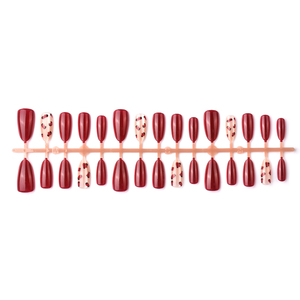 30 faux ongles carrés artificiels à presser, design œil de chat de Noël, faux ongles avec strass, usage quotidien, ongles de doigts - Product Image 6