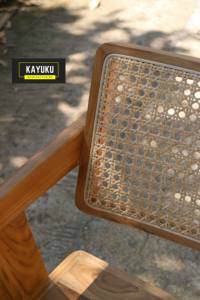 Mid Century Modern Teak <b>Dining</b> <b>Chair</b> with Woven <b>Rattan</b> Backrest - Product Image 3