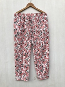 Floral cotton night <b>suit</b> Handmade Cotton <b>Pajama</b> Set Hand Block Print Floral Indian Night <b>Suit</b> cotton wear dress - Product Image 3
