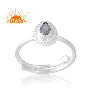 Latest Selling Silver Natural <b>Labradorite</b> Gemstone <b>Ring</b> Custom Jewelry Manufacture For Women Gift For Her - Product Image 1