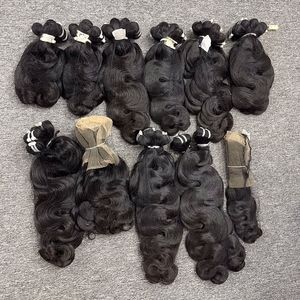 วิกผมลูกไม้แบบเต็มศีรษะ คุณภาพสูง ผมแท้เวียดนาม แบบเวฟธรรมชาติ สีธรรมชาติ ผมสองชั้น ต่อจากคนเดียว คุณภาพดีที่สุด ขายส่ง - Product Image 4