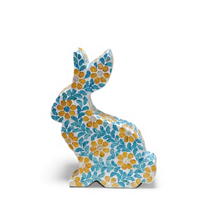 Figura de Conejo de Pascua Única de Nácar Natural, Artículo Decorativo Hecho a Mano para Exhibición en Mesa, de Vietnam - Product Image 1