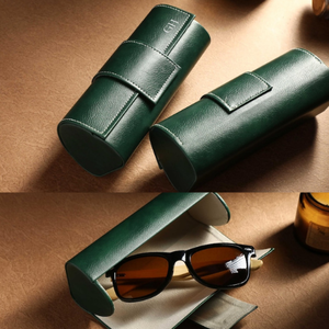 Étui à lunettes personnalisé vintage en cuir véritable magnétique, élégant, porte-lunettes personnalisé, boîte de protection pour lunettes de soleil - Product Image 6