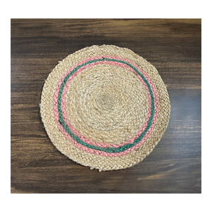 Manteles Individuales Redondos de Yute Trenzado Artesanal de 35 cm de Diámetro - Juego de Manteles Naturales Ecológicos para Comedor, Reversibles Rústicos - Product Image 1