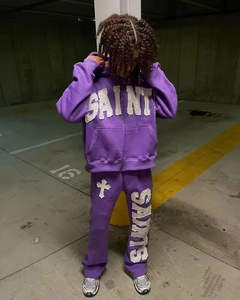 Venta al por mayor ácido lavado pantalones de chándal de los hombres de alta calidad pantalones de chándal con bolsillos logotipo personalizado pantalones de chándal para los hombres - Product Image 5