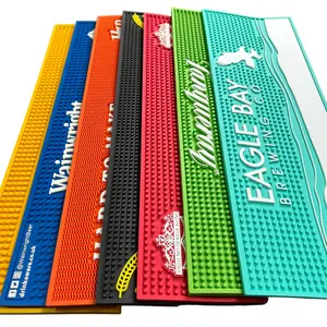 OEM Logo PVC Bar Mat Customized Bar Runner Rubber Service Mat