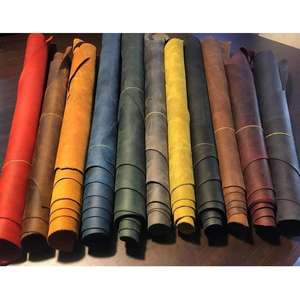 Rouleau de cuir grainé brillant multicolore à prix raisonnable, fabrication fiable de feuilles de cuir véritable de grande qualité - Product Image 2
