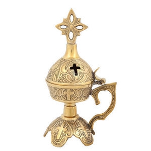Brûleur d'encens en laiton de conception croisée de luxe meilleur vendeur pour les mariages religieux bon encensoir d'odeur pour des décorations - Product Image 5