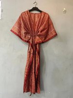Sari indien en soie, kaftan, kimonos, robes de plage faites à la main pour femmes, couvre-bikini