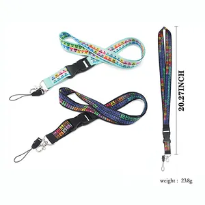 LAB Großhandel Polyester Cartoon Perioden system Abnehmbare ID-Karte Chemisches Element Lanyard Schlüssel anhänger für Lehrer geschenke